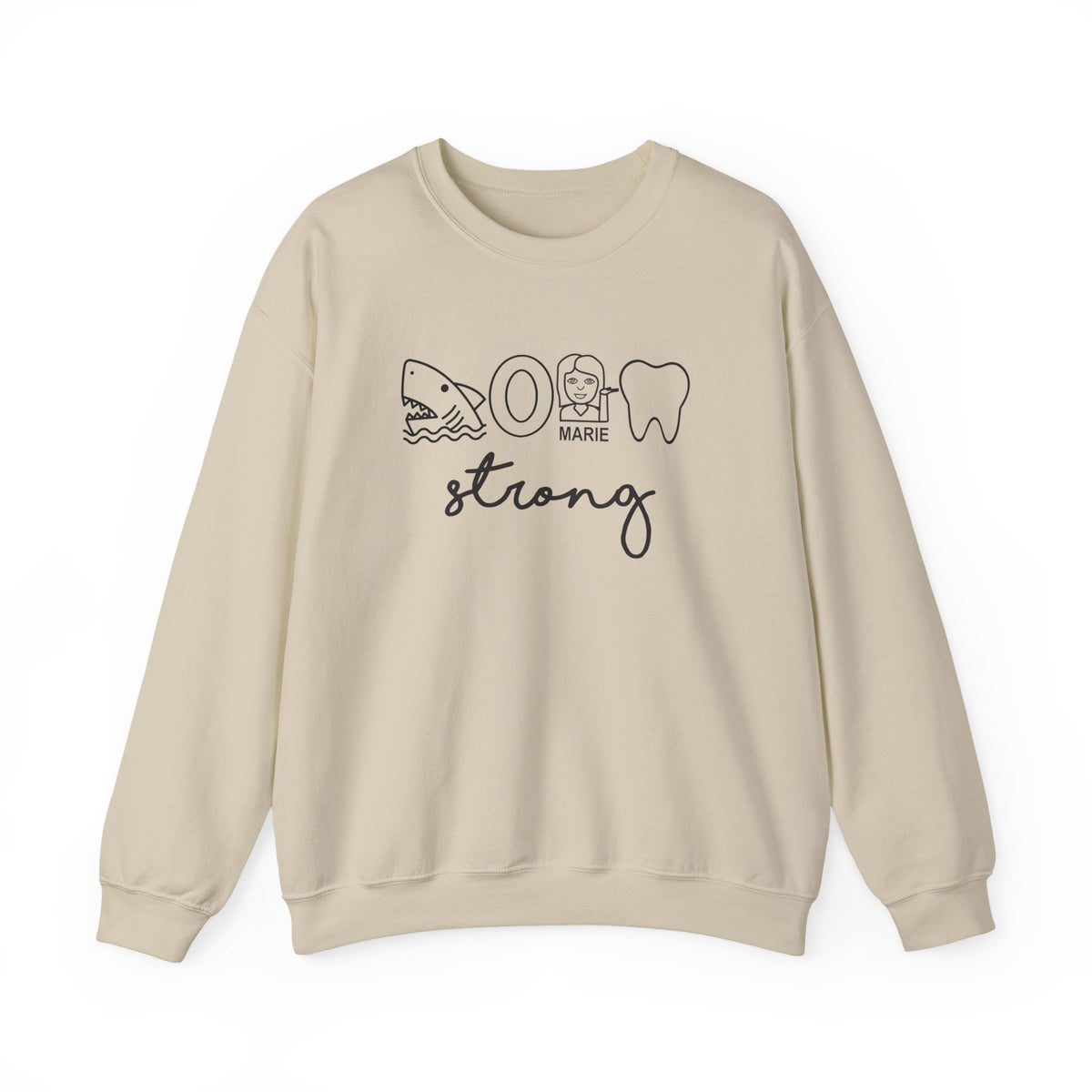 Dental Hygienist Strong Sweatshirt – Shark, Floss & Tooth Dental Pride Crewneck
