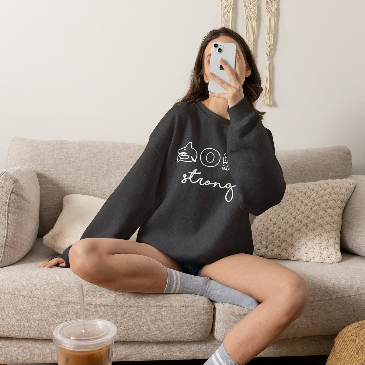 Dental Hygienist Strong Sweatshirt – Shark, Floss & Tooth Dental Pride Crewneck