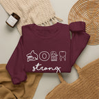 Dental Hygienist Strong Sweatshirt – Shark, Floss & Tooth Dental Pride Crewneck