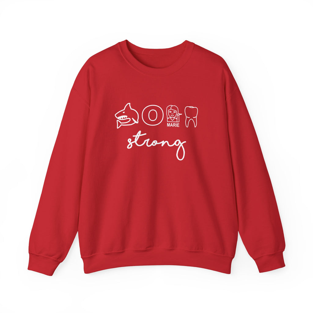 Dental Hygienist Strong Sweatshirt – Shark, Floss & Tooth Dental Pride Crewneck