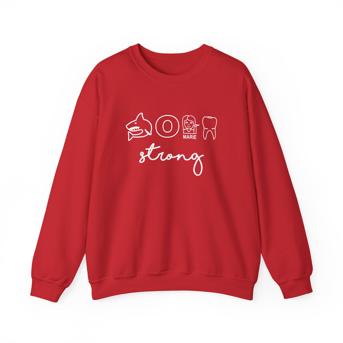 Dental Hygienist Strong Sweatshirt – Shark, Floss & Tooth Dental Pride Crewneck