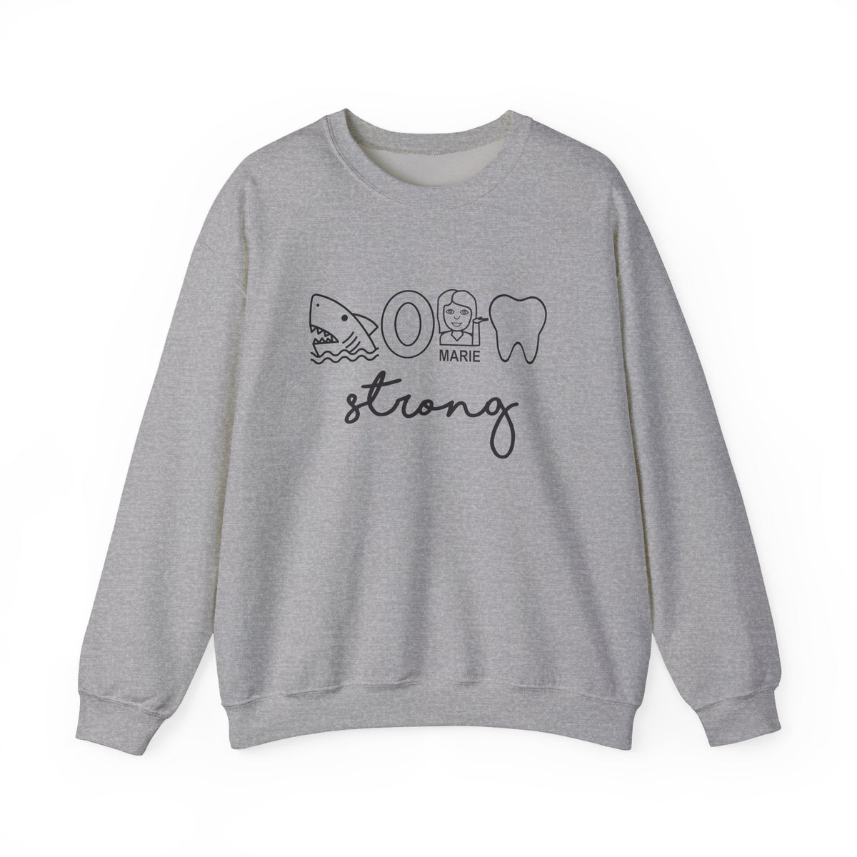Dental Hygienist Strong Sweatshirt – Shark, Floss & Tooth Dental Pride Crewneck