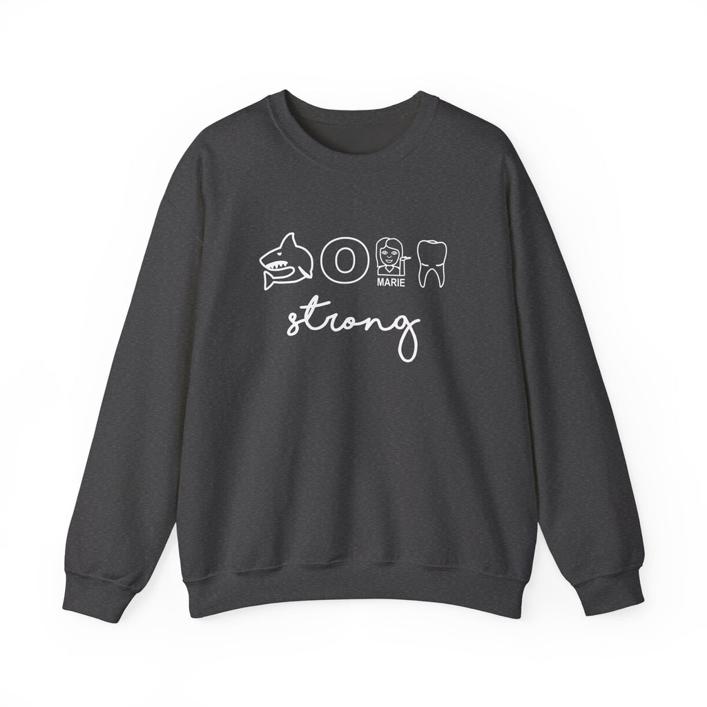 Dental Hygienist Strong Sweatshirt – Shark, Floss & Tooth Dental Pride Crewneck