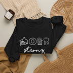 Dental Hygienist Strong Sweatshirt – Shark, Floss & Tooth Dental Pride Crewneck