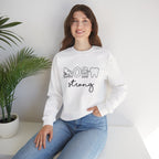 Dental Hygienist Strong Sweatshirt – Shark, Floss & Tooth Dental Pride Crewneck