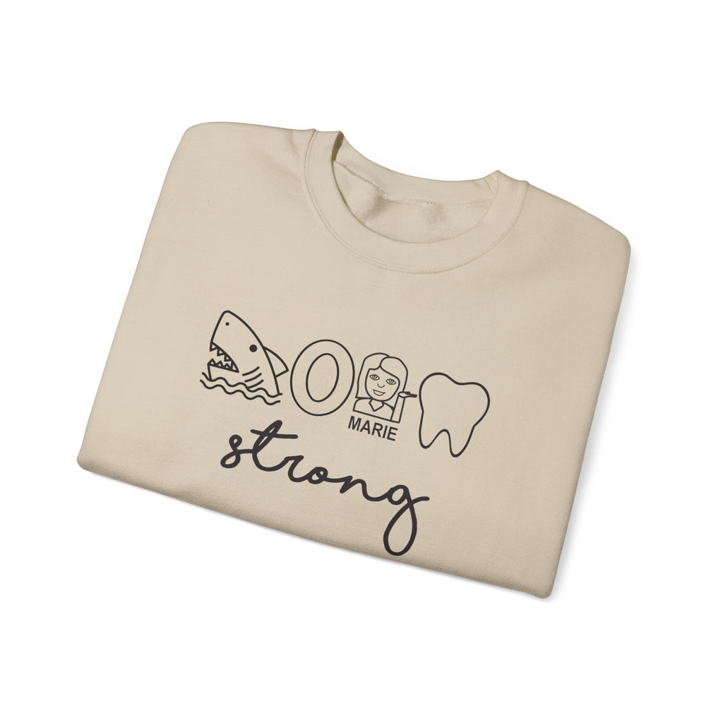 Dental Hygienist Strong Sweatshirt – Shark, Floss & Tooth Dental Pride Crewneck