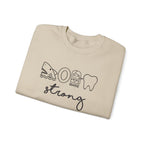 Dental Hygienist Strong Sweatshirt – Shark, Floss & Tooth Dental Pride Crewneck