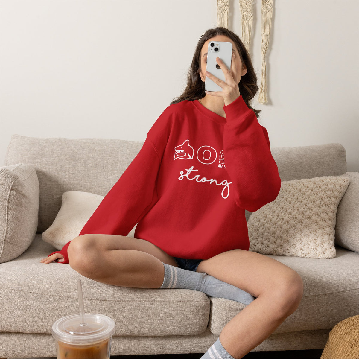 Dental Hygienist Strong Sweatshirt – Shark, Floss & Tooth Dental Pride Crewneck