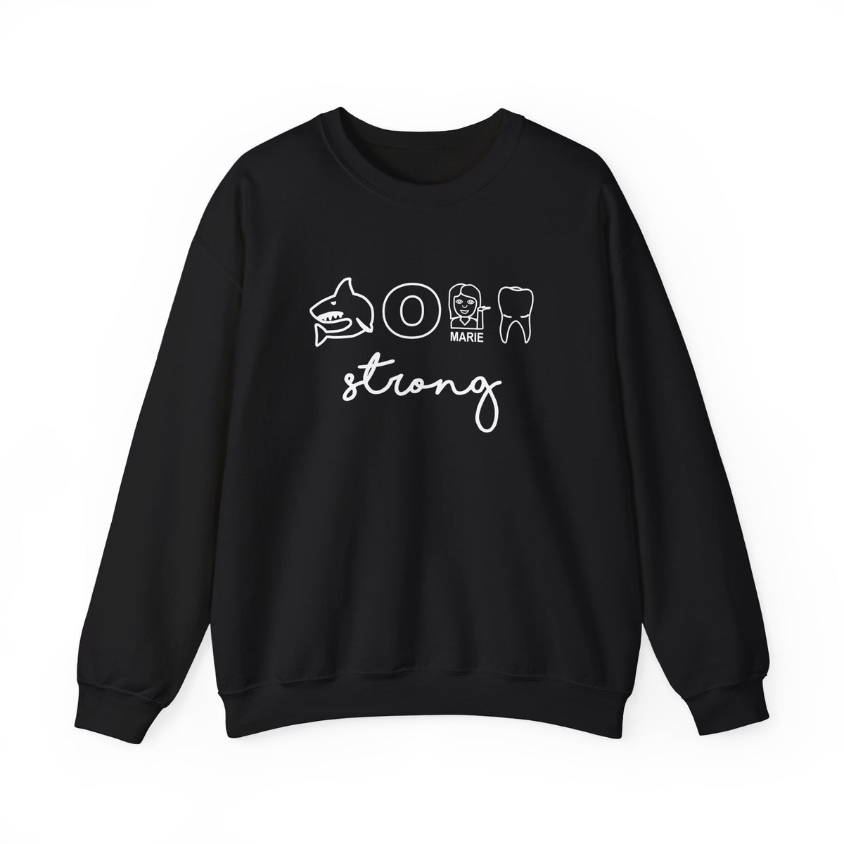 Dental Hygienist Strong Sweatshirt – Shark, Floss & Tooth Dental Pride Crewneck