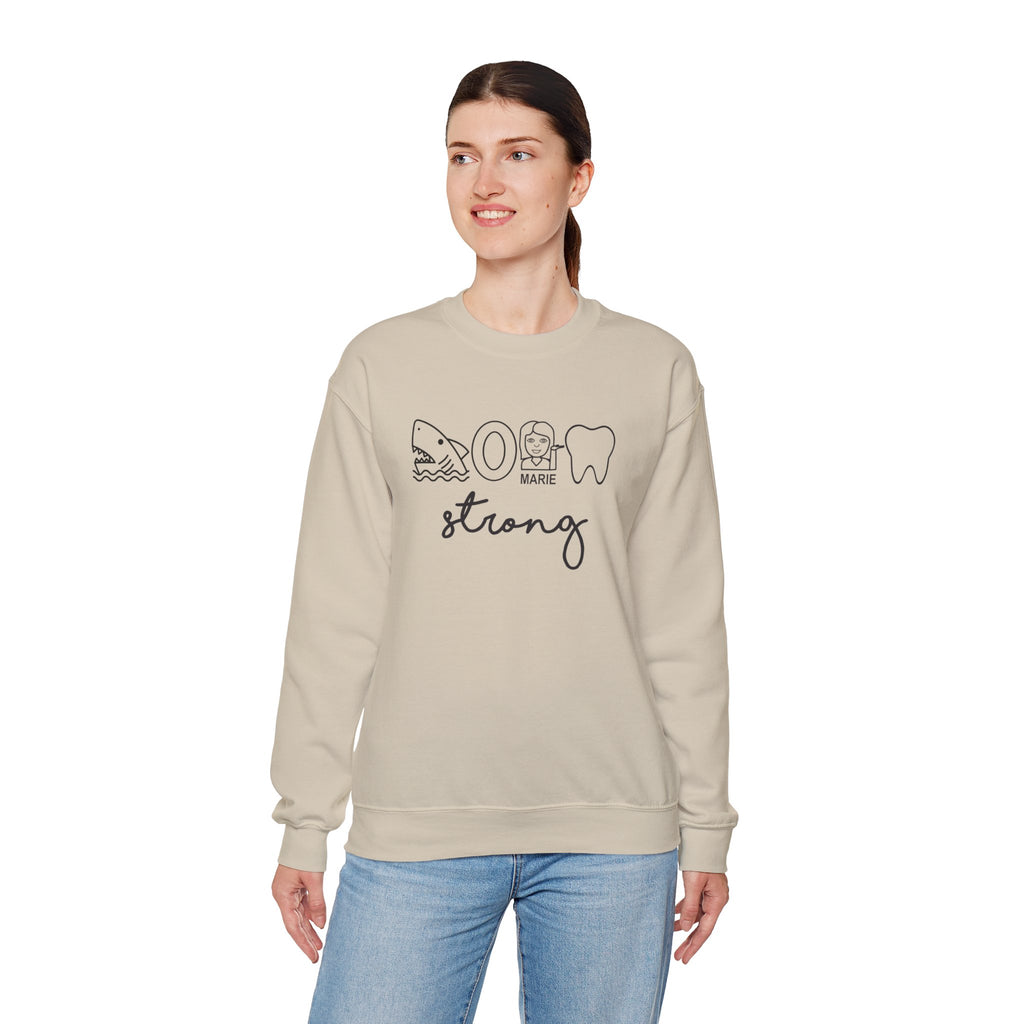 Dental Hygienist Strong Sweatshirt – Shark, Floss & Tooth Dental Pride Crewneck