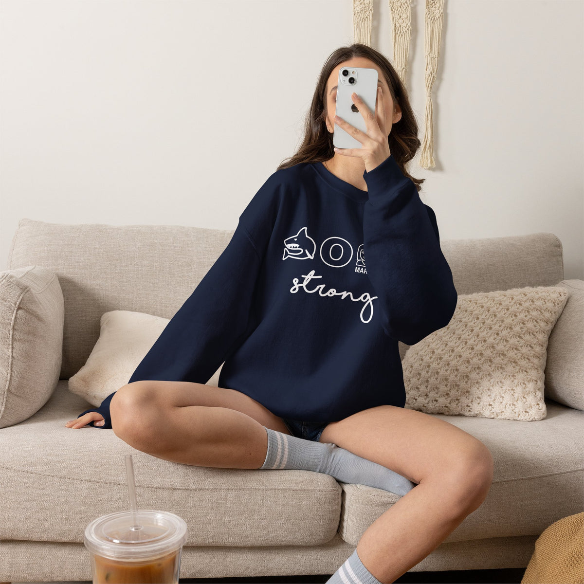 Dental Hygienist Strong Sweatshirt – Shark, Floss & Tooth Dental Pride Crewneck