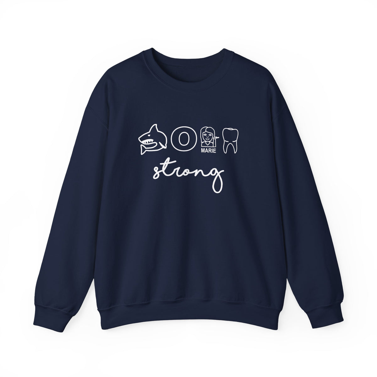 Dental Hygienist Strong Sweatshirt – Shark, Floss & Tooth Dental Pride Crewneck