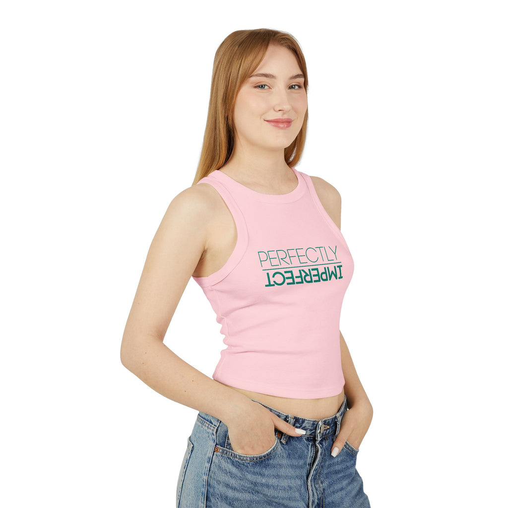 Perfectly Imperfect™ Micro-Rib Cropped Racer Tank