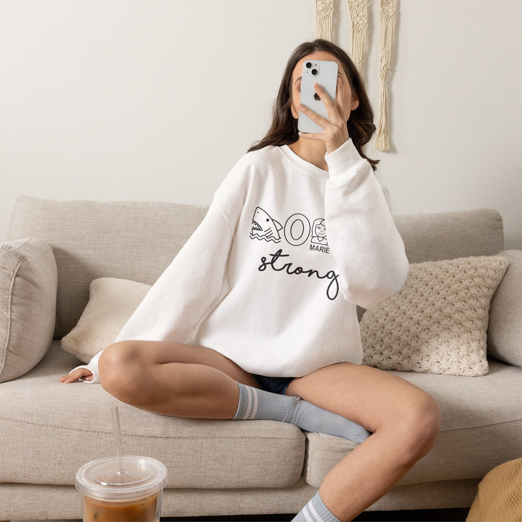 Dental Hygienist Strong Sweatshirt – Shark, Floss & Tooth Dental Pride Crewneck