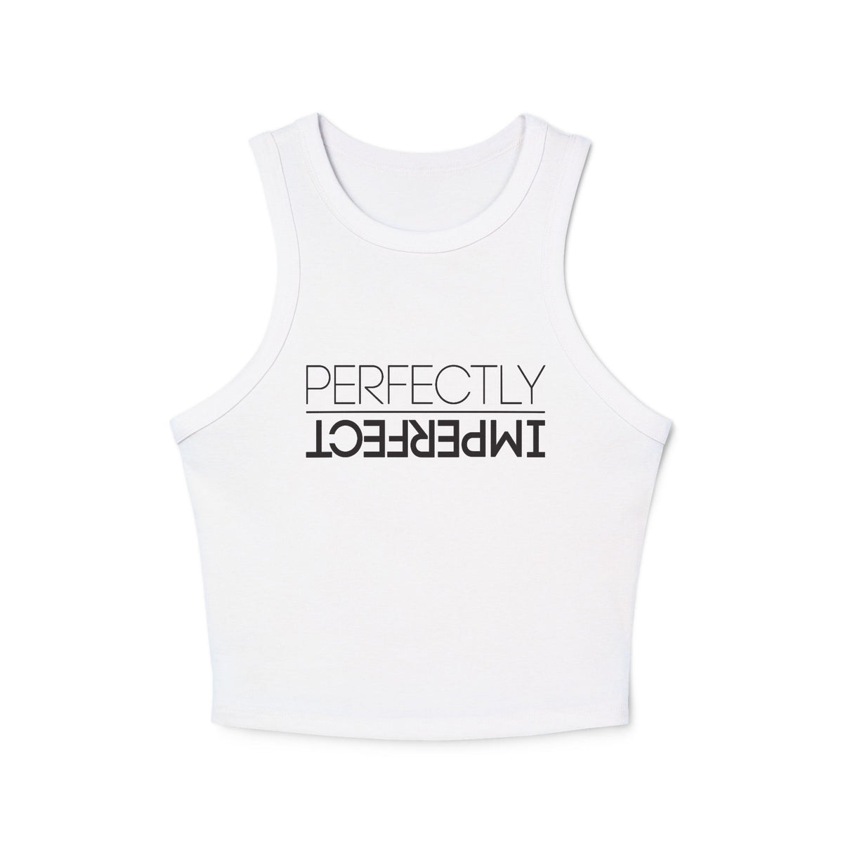 Perfectly Imperfect™ Micro-Rib Cropped Racer Tank
