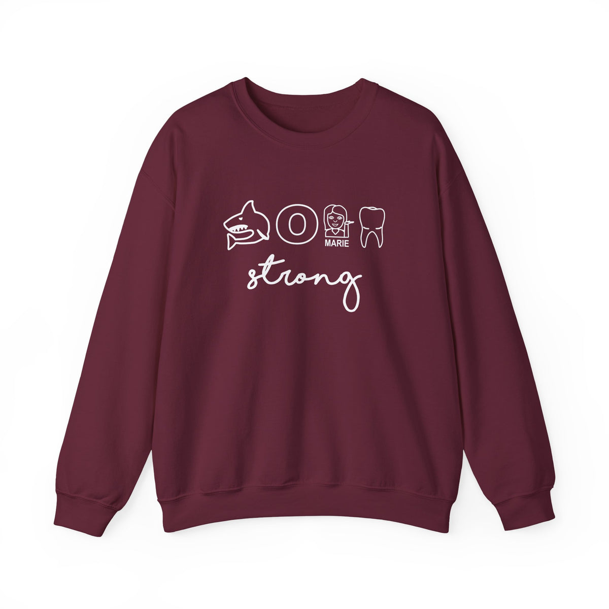 Dental Hygienist Strong Sweatshirt – Shark, Floss & Tooth Dental Pride Crewneck